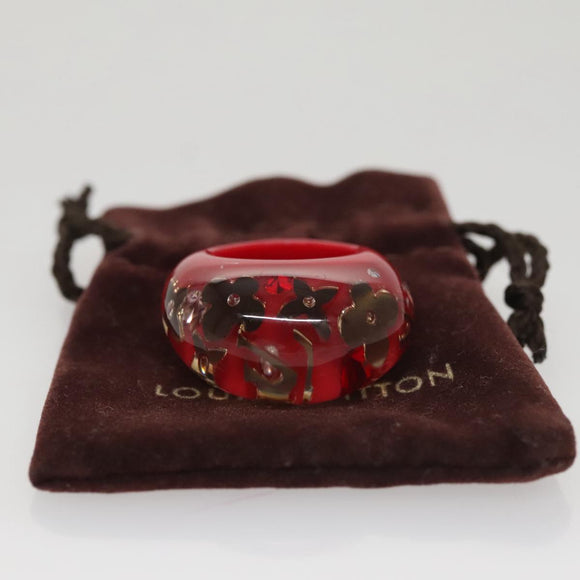 LOUIS VUITTON Uncle John Burgh Ring plastic Red LV Auth ar13102