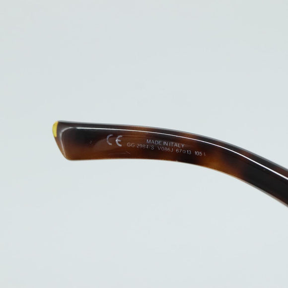 GUCCI Sunglasses plastic Brown Auth ar13104