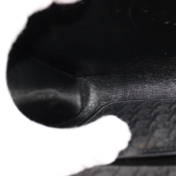 Christian Dior Trotter Canvas Chain Shoulder Bag Black Auth ar13108