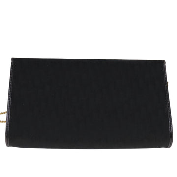 Christian Dior Trotter Canvas Chain Shoulder Bag Black Auth ar13108 - 0