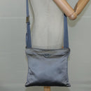 PRADA Shoulder Bag Satin Blue Auth ar13121-22