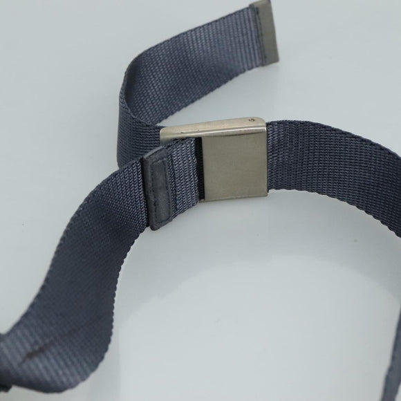 PRADA Shoulder Bag Satin Blue Auth ar13121