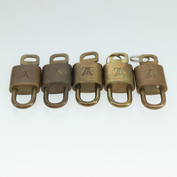 LOUIS VUITTON Padlock 10set metal Gold Tone LV Auth ar13159