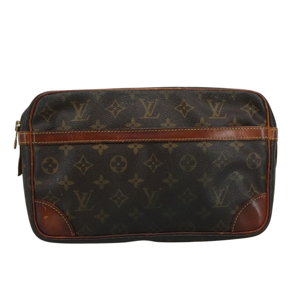 LOUIS VUITTON Monogram Compiegne 28 Clutch Bag M51845 LV Auth ar13177