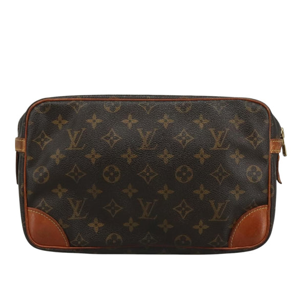 LOUIS VUITTON Monogram Compiegne 28 Clutch Bag M51845 LV Auth ar13177