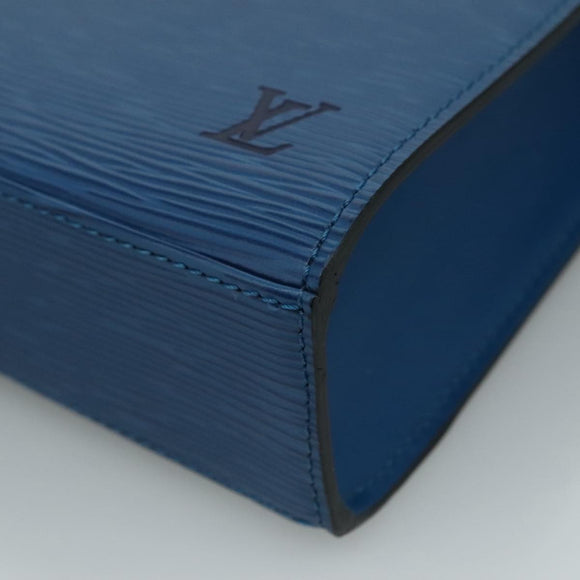 LOUIS VUITTON Epi Malesherbes Hand Bag Blue M52375 LV Auth ar13185