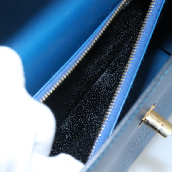 LOUIS VUITTON Epi Malesherbes Hand Bag Blue M52375 LV Auth ar13185