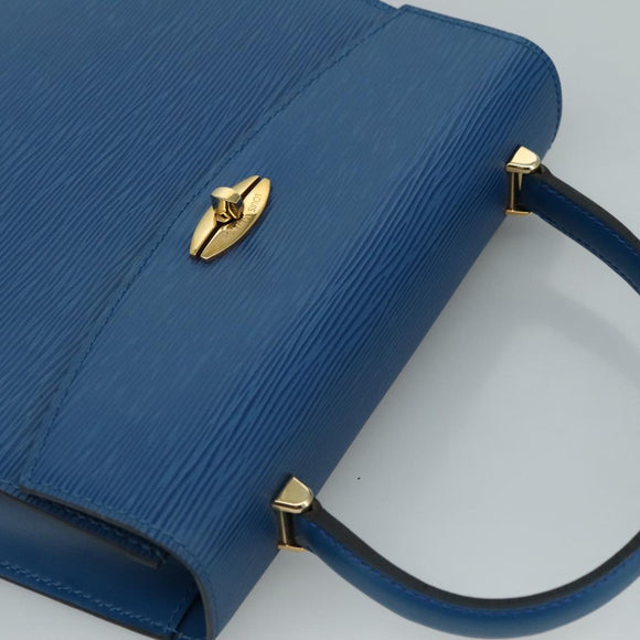 LOUIS VUITTON Epi Malesherbes Hand Bag Blue M52375 LV Auth ar13185