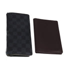 LOUIS VUITTON Damier Graphite Taiga Card Case Wallet 2Set LV Auth ar13188-1