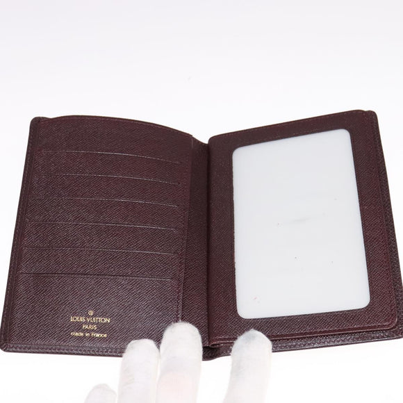 LOUIS VUITTON Damier Graphite Taiga Card Case Wallet 2Set LV Auth ar13188