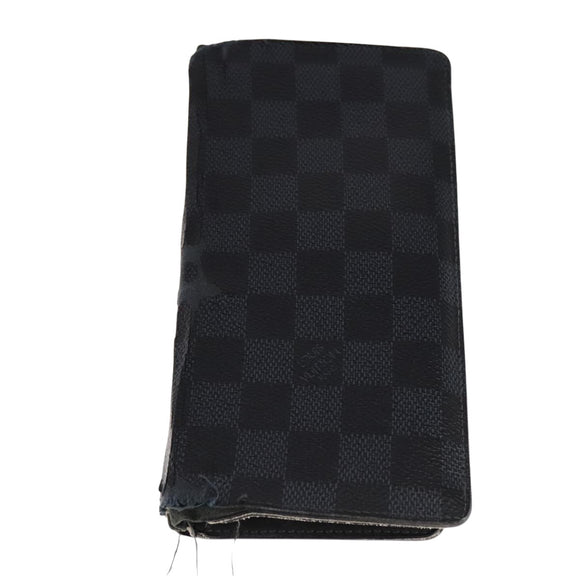 LOUIS VUITTON Damier Graphite Taiga Card Case Wallet 2 Set LV Auth ar13188
