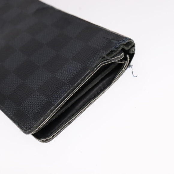 LOUIS VUITTON Damier Graphite Taiga Card Case Wallet 2Set LV Auth ar13188