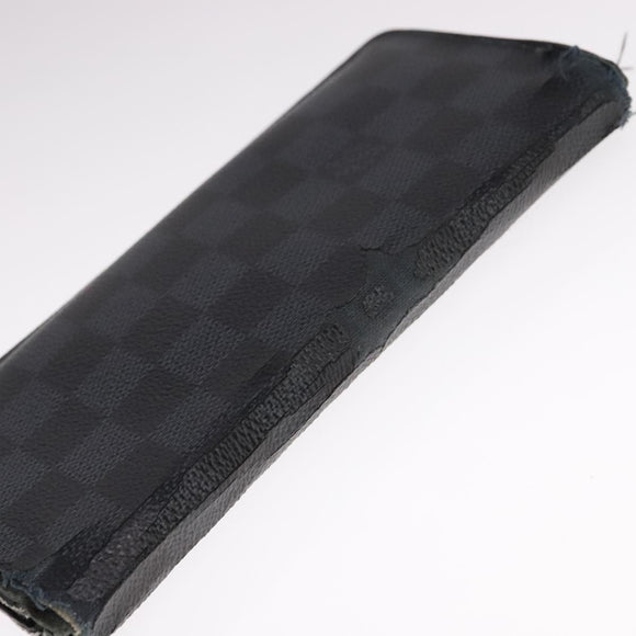 LOUIS VUITTON Damier Graphite Taiga Card Case Wallet 2Set LV Auth ar13188