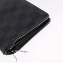LOUIS VUITTON Damier Graphite Taiga Card Case Wallet 2Set LV Auth ar13188-7