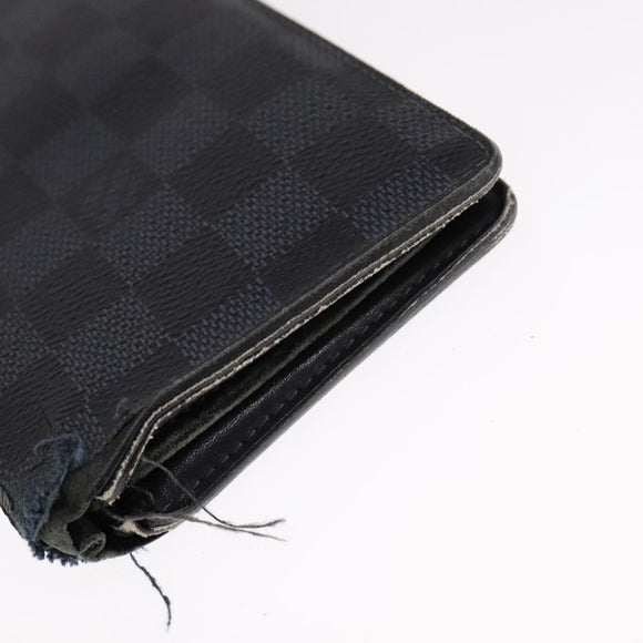 LOUIS VUITTON Damier Graphite Taiga Card Case Wallet 2Set LV Auth ar13188