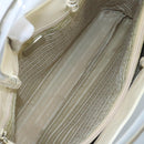 PRADA Hand Bag Patent leather Beige Auth ar13198-11
