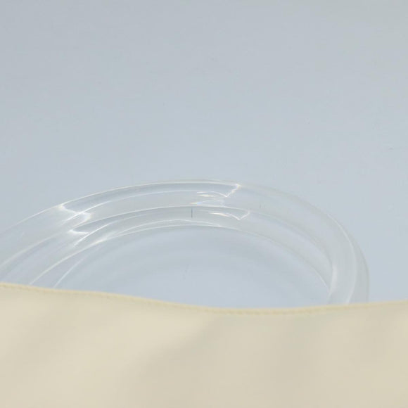 PRADA Hand Bag Patent leather Beige Auth ar13198