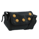 LOEWE Shoulder Bag Leather Black Auth ar13208-1