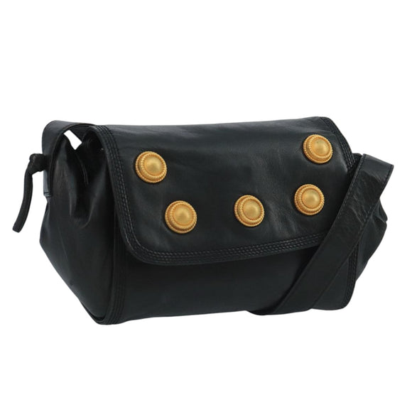 LOEWE Shoulder Bag Leather Black Auth ar13208