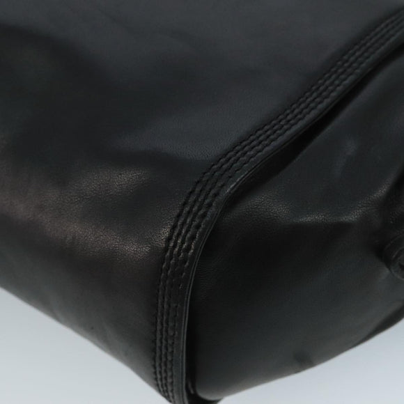 LOEWE Shoulder Bag Leather Black Auth ar13208