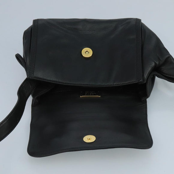 LOEWE Shoulder Bag Leather Black Auth ar13208