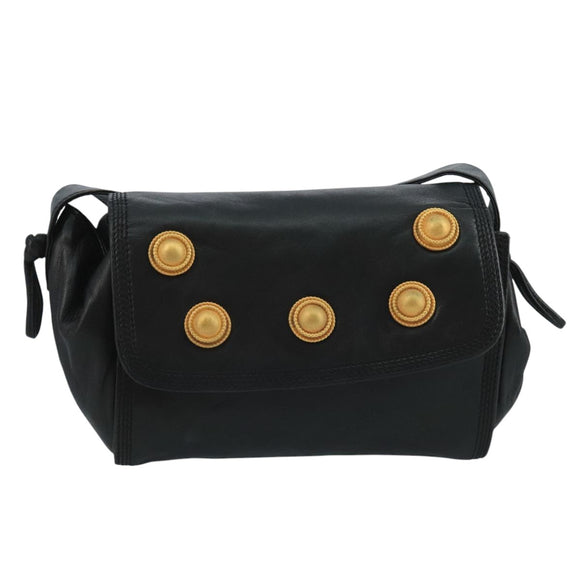 LOEWE Shoulder Bag Leather Black Auth ar13208