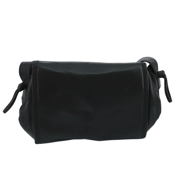 LOEWE Shoulder Bag Leather Black Auth ar13208