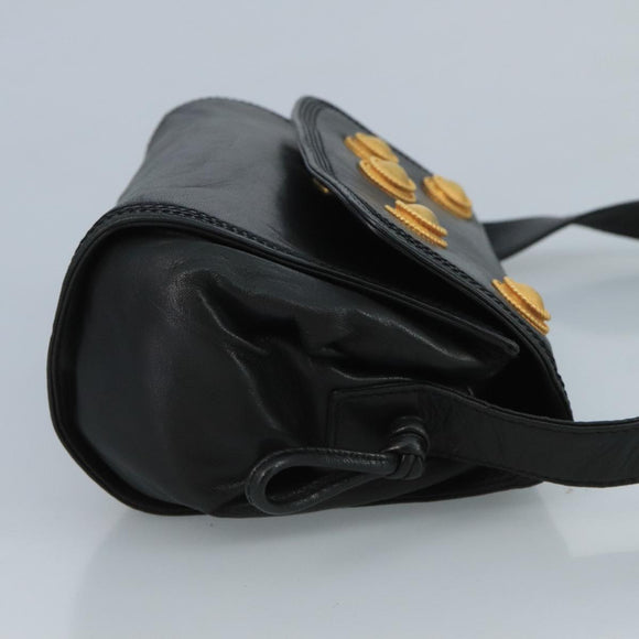 LOEWE Shoulder Bag Leather Black Auth ar13208