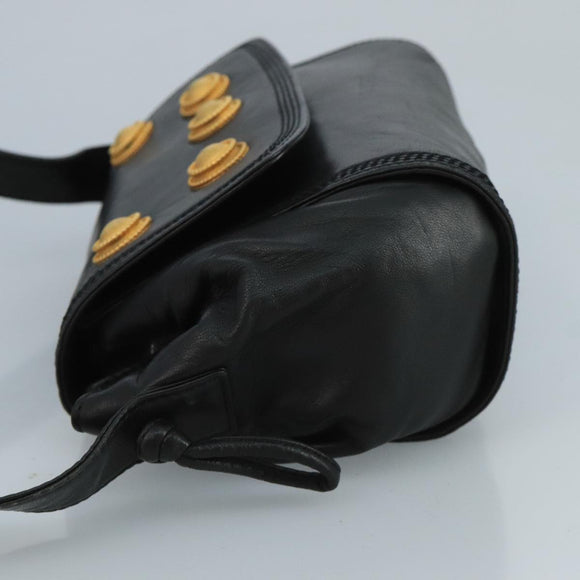 LOEWE Shoulder Bag Leather Black Auth ar13208