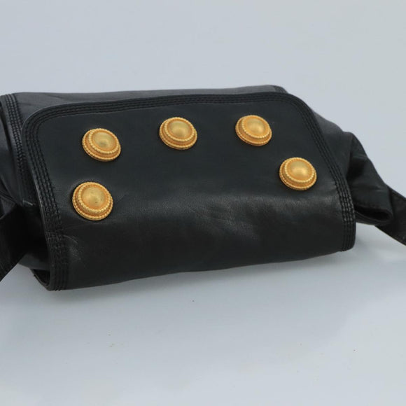 LOEWE Shoulder Bag Leather Black Auth ar13208