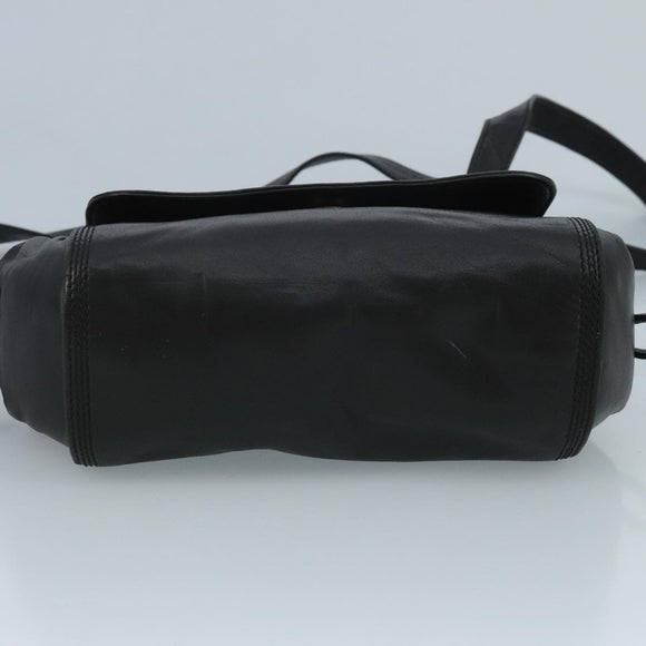 LOEWE Shoulder Bag Leather Black Auth ar13208