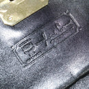 MCM Vicetos Logogram Clutch Bag PVC Black Gold Auth ar13233-17