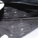 MCM Vicetos Logogram Clutch Bag PVC Black Gold Auth ar13233-18