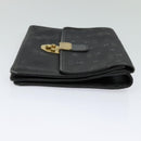 MCM Vicetos Logogram Clutch Bag PVC Black Gold Auth ar13233-4