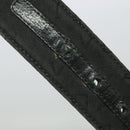 BVLGARI Belt Canvas Leather 33.5""-35.4"" Black Auth ar13234-15