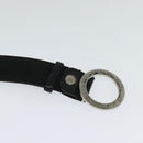 BVLGARI Belt Canvas Leather 33.5""-35.4"" Black Auth ar13234-2