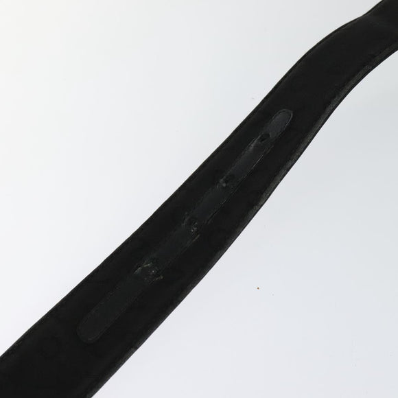 BVLGARI Belt Canvas Leather 33.5""-35.4"" Black Auth ar13234