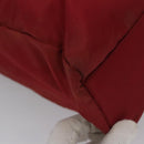 PRADA Hand Bag Nylon Red Silver Auth ar13253-15