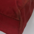 PRADA Hand Bag Nylon Red Silver Auth ar13253-16