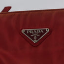 PRADA Hand Bag Nylon Red Silver Auth ar13253-17