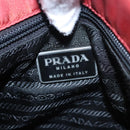 PRADA Hand Bag Nylon Red Silver Auth ar13253-18