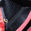 PRADA Hand Bag Nylon Red Silver Auth ar13253-10