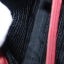 PRADA Hand Bag Nylon Red Silver Auth ar13253-21