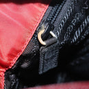PRADA Hand Bag Nylon Red Silver Auth ar13253-11