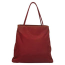 PRADA Hand Bag Nylon Red Silver Auth ar13253-2