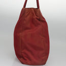 PRADA Hand Bag Nylon Red Silver Auth ar13253-4