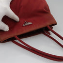 PRADA Hand Bag Nylon Red Silver Auth ar13253-6