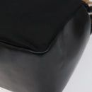 GUCCI Bamboo Hand Bag Nylon Black Silver 000 2865 0575 Auth ar13254-15