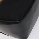 GUCCI Bamboo Hand Bag Nylon Black Silver 000 2865 0575 Auth ar13254-16