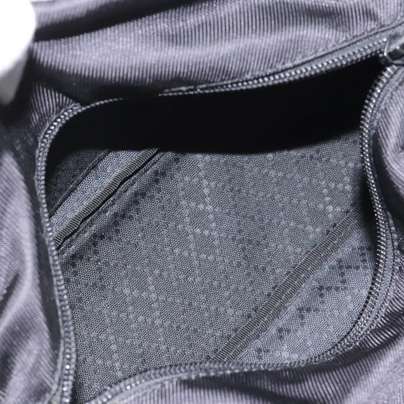 GUCCI Bamboo Hand Bag Nylon Black Silver 000 2865 0575 Auth ar13254